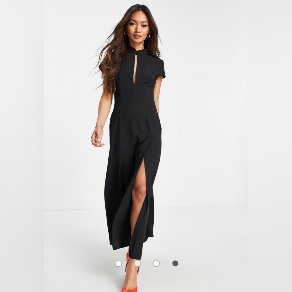 ASOS design keyhole midi dress